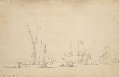 Ships from Sluis, 1677 by Willem van de Velde